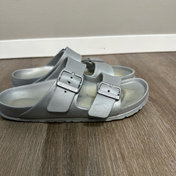 Birkenstock Arizona Essentials Metallic Silver Size 37 - Picture 4 of 13